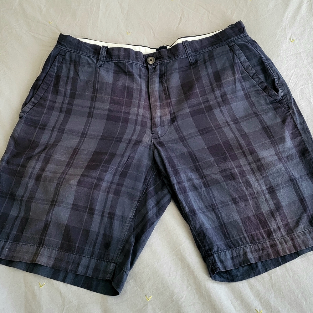 Men's Plaid Shorts - Blue